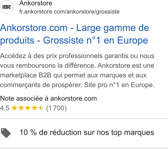 ANKORSTORE SAS