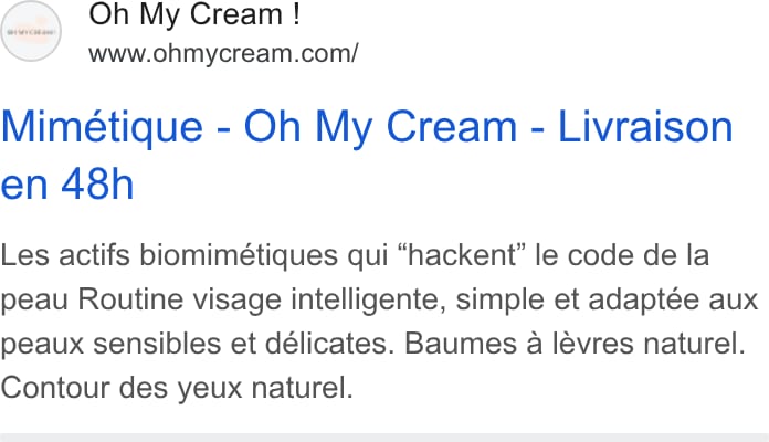 OH MY CREAM